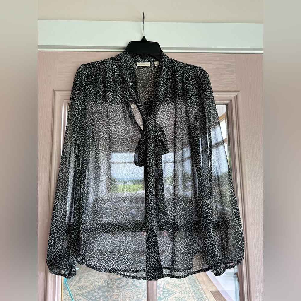 Sheer cheetah blouse